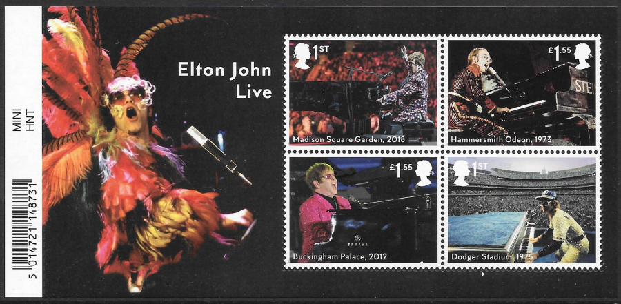 (image for) MS4261 2019 Elton John Live Barcoded Miniature Sheet